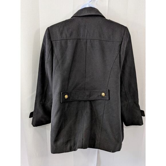 LANE BRYANT! FANCY DOUBLE BREASTED, GOLD BUTTON NAVY PEACOAT SWING CUT! SZ 26/28 - Picture 8 of 10